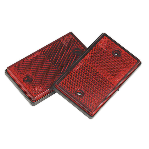 Sealey Reflex Reflector Red Oblong Pack of 2 TB24 Sealey - Dynamic Drive
