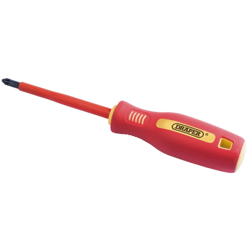 Draper Fully Insulated Soft Grip Cross Slot Screwdriver, No.2 x 100mm (Sold Loos Draper - Dynamic Drive