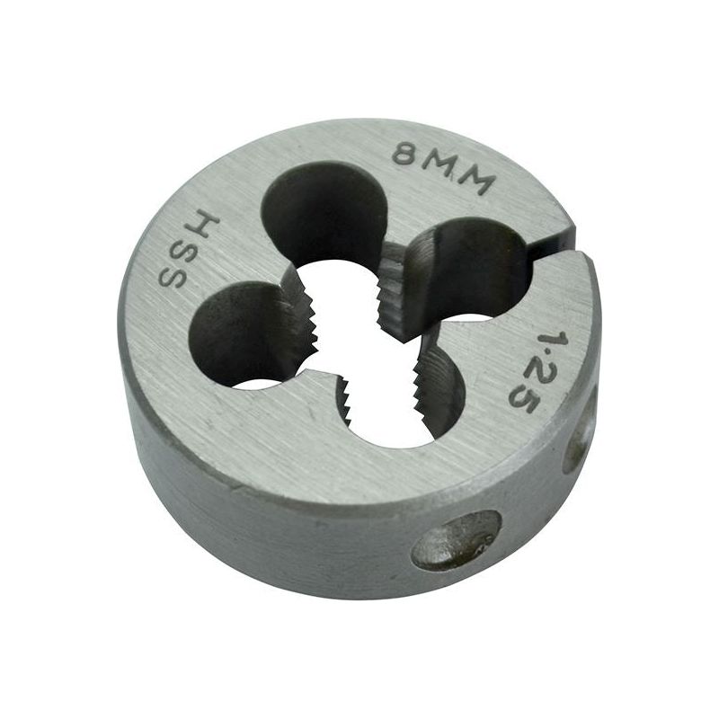 Faithfull HSS Straight Flute Split Die M8 x 1.25, 1in OD Faithfull - Dynamic Drive