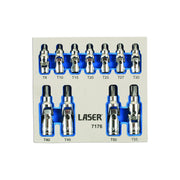 Laser Tamperproof U/J Star Socket Bit Set 1/4"D, 3/8"D 11pc 7176 Laser - Dynamic Drive