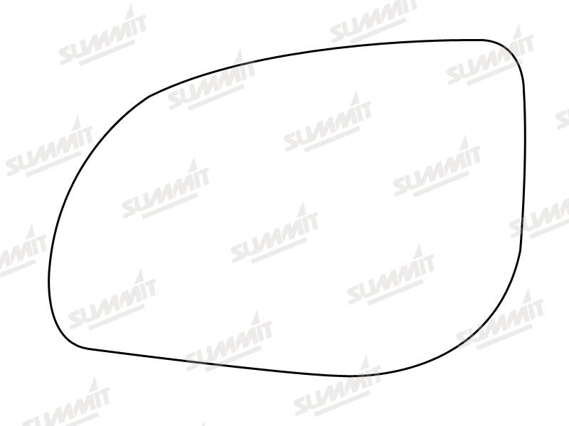 Summit Stick-On Standard Mirror Glass fits Hyundai i10 i20 09 on LHS Summit - Dynamic Drive