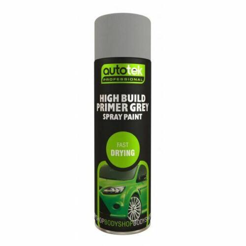 High Build Primer - 500ml Spray On Paint - Autotek Grey Aerosol High Coverage Town Tools  - Dynamic Drive