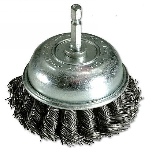 Laser Twist Knot Cup Brush with Quick Chuck 75mm 3148 Laser - Dynamic Drive