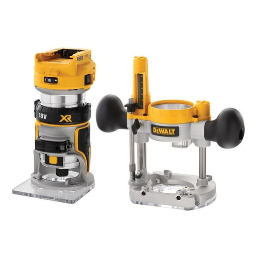 Dewalt Power Tools DCW604NT XR 1/4in Twin Base Router 18V Bare Unit DeWALT Power Tools - Dynamic Drive