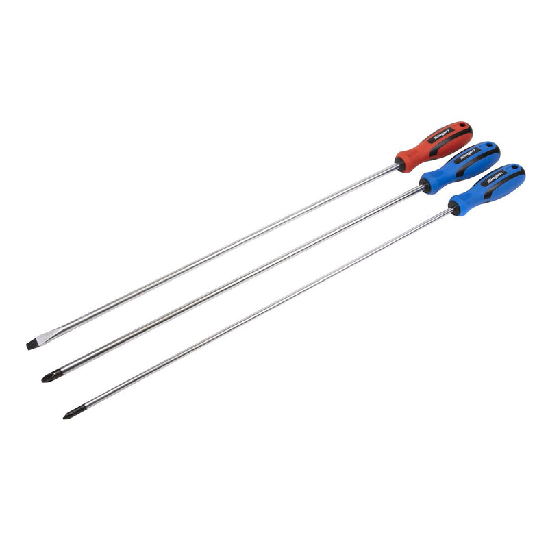 Sealey Screwdriver Set 3pc Extra-Long S0895 Sealey - Dynamic Drive