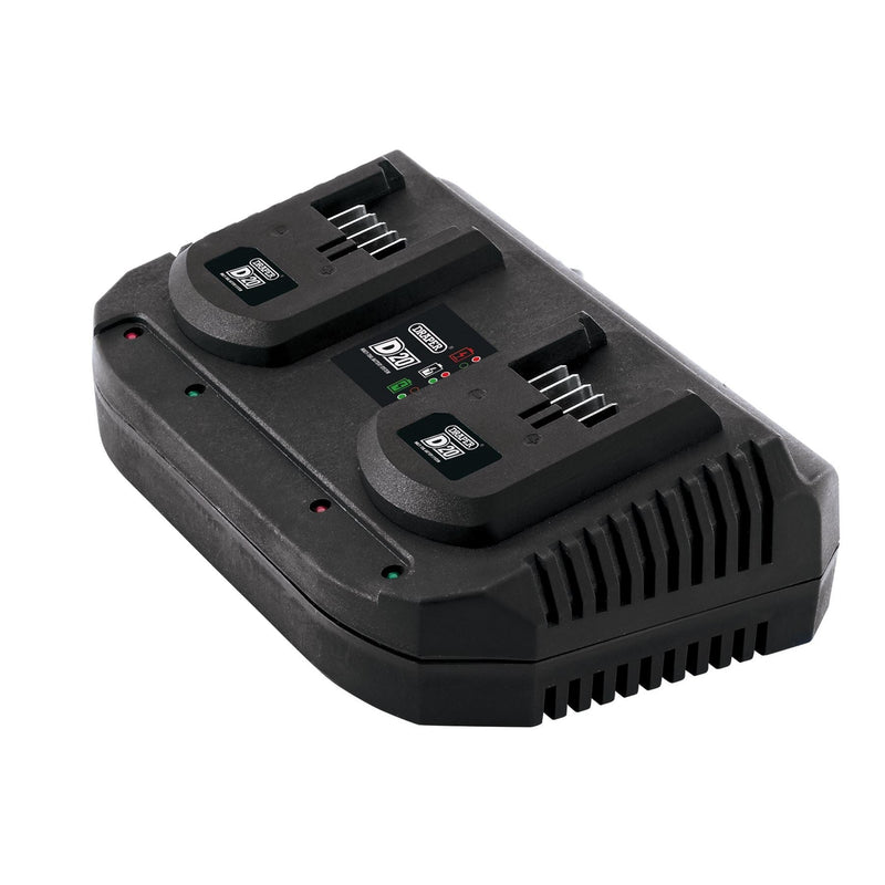 Draper D20 20V Fast Twin Battery Charger, 2 x 3.5A 92239 Draper - Dynamic Drive