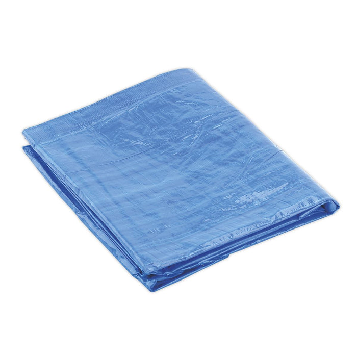 Sealey Tarpaulin 5.49 x 7.32m Blue TARP1824 Sealey - Dynamic Drive