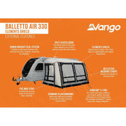 Vango Balletto Air 330 Elements Shield Caravan Awning Vango - Dynamic Drive