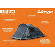 Vango Beta 550XL Tent Deep Blue Vango - Dynamic Drive