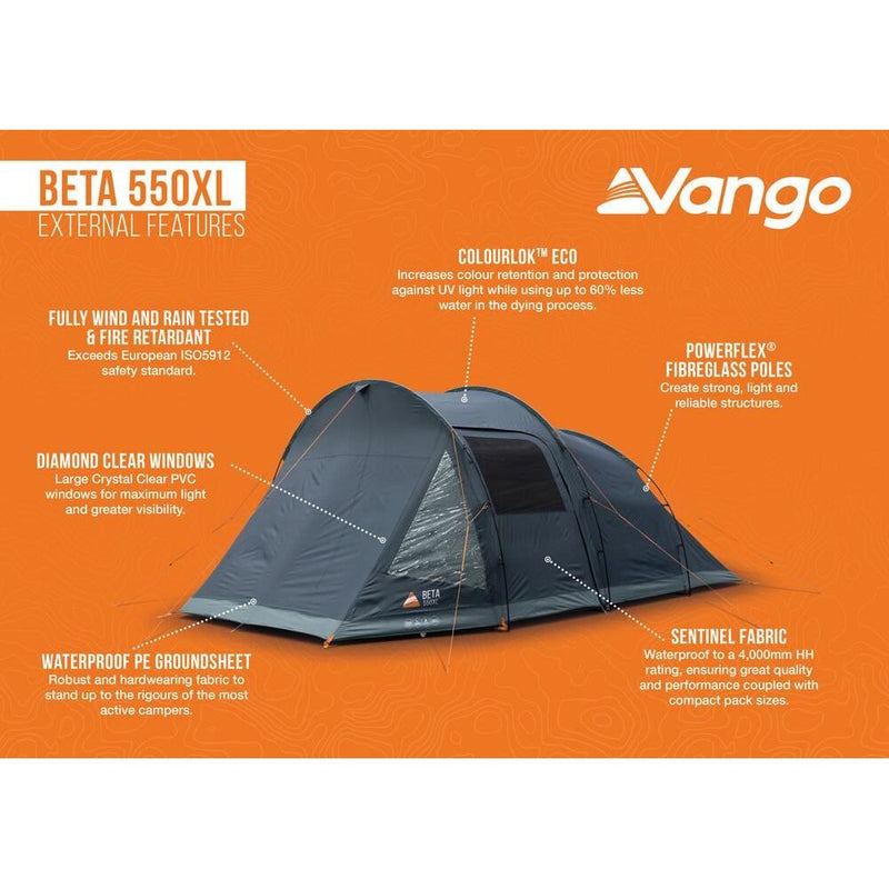 Vango Beta 550XL Tent Deep Blue Vango - Dynamic Drive