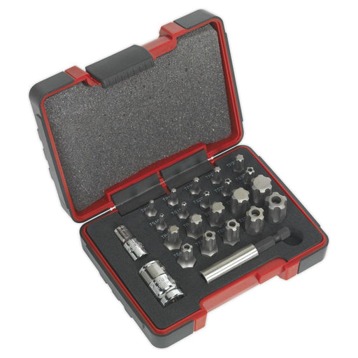 Sealey TRX-P* & Security TRX-TS* Bit Set 23pc 1/4" & 3/8"Sq Drive AK6226 Sealey - Dynamic Drive