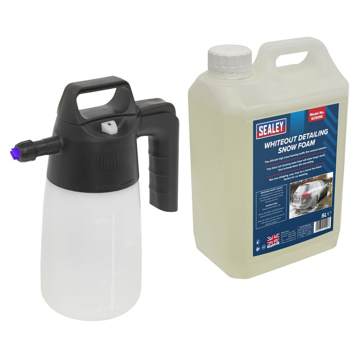 Sealey Premier Snow Foam Sprayer with Snow Foam SCSG08COMBO Sealey - Dynamic Drive