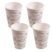 4 x Reusable Plastic Melamine Granite Pattern Tumbler Beaker Cup Camping Picnic Summit  - Dynamic Drive