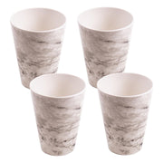 4 x Reusable Plastic Melamine Granite Pattern Tumbler Beaker Cup for Camping Picnic UK Camping And Leisure - Dynamic Drive