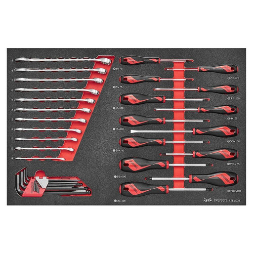 Teng Tools Screwdriver & Spanner Set FOAM4X4 33 Pieces Teng Tools - Dynamic Drive