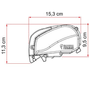 Fiamma F80S 370 Awning Polar White Royal Grey Fabric Motorhome Caravan Van Fiamma  - Dynamic Drive