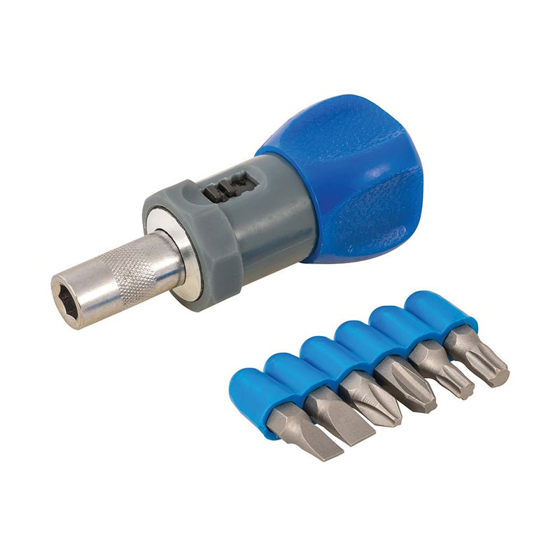 Silverline Stubby Ratchet Screwdriver Set 7pce 7pce Silverline - Dynamic Drive