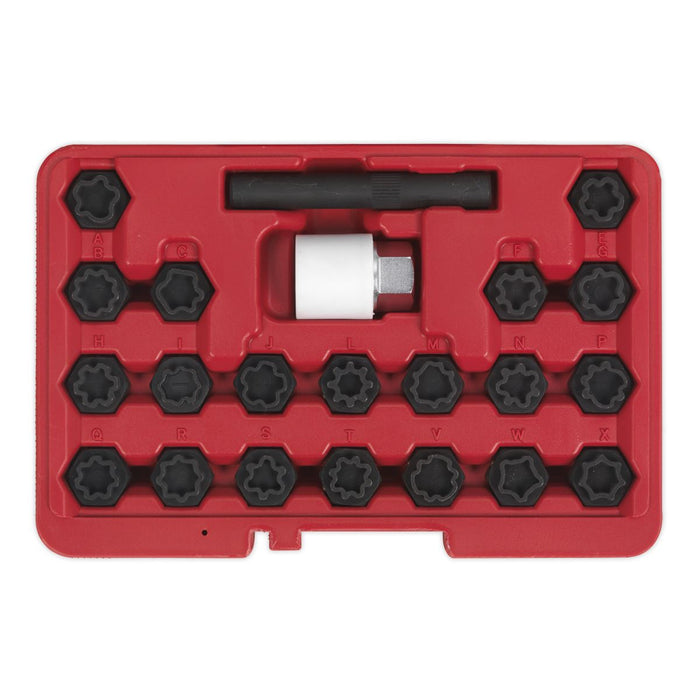 Sealey Locking Wheel Nut Key Set 22pc Audi SX206 Sealey - Dynamic Drive