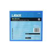 Laser Tamperproof U/J Star Socket Bit Set 1/4"D, 3/8"D 11pc 7176 Laser - Dynamic Drive