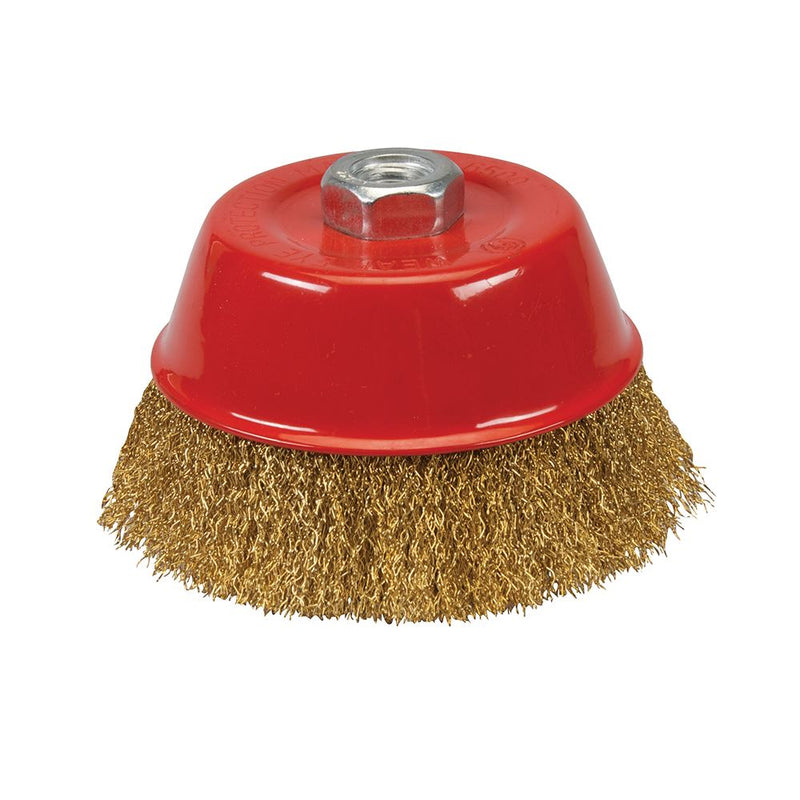 Silverline Brassed Steel Crimp Cup 125mm Silverline - Dynamic Drive