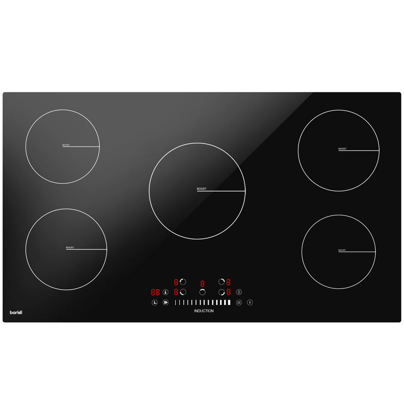 Baridi Integrated Induction Hob with 5 Cooking Zones 90cm 9300W Output Baridi - Dynamic Drive