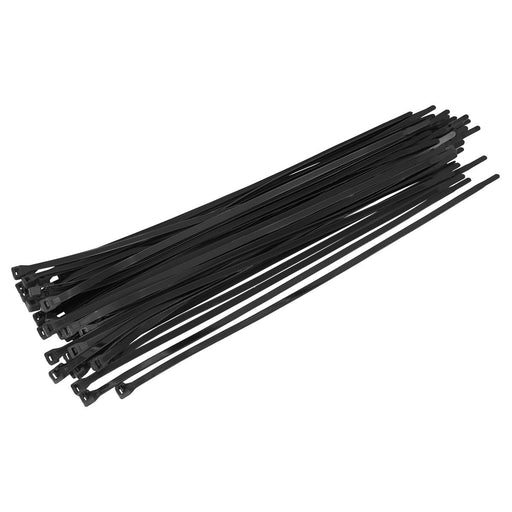 Sealey Cable Tie 450 x 7.6mm Black Pack of 50 CT45076P50 Sealey - Dynamic Drive