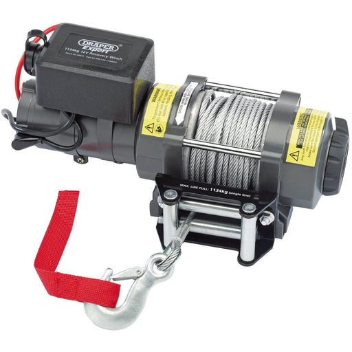 Draper 12V Recovery Winch, 1134kg 24441 Draper - Dynamic Drive