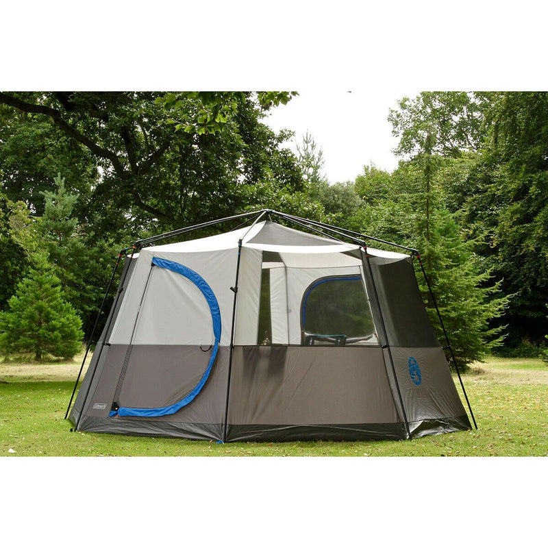 Coleman Octagon 8 Person Dome Glamping Yurt Camping Family Tent - Blue Coleman  - Dynamic Drive