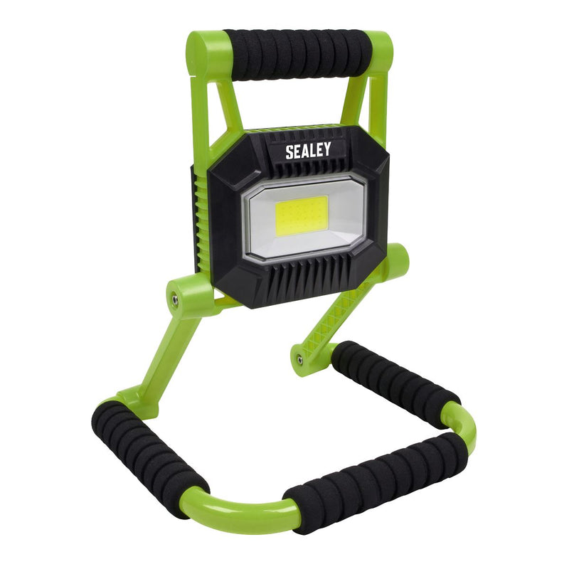 Sealey LEDFL10W R/Charge Portable Fold Flat Floodlight 10W COB LED Li-ion Sealey  - Dynamic Drive