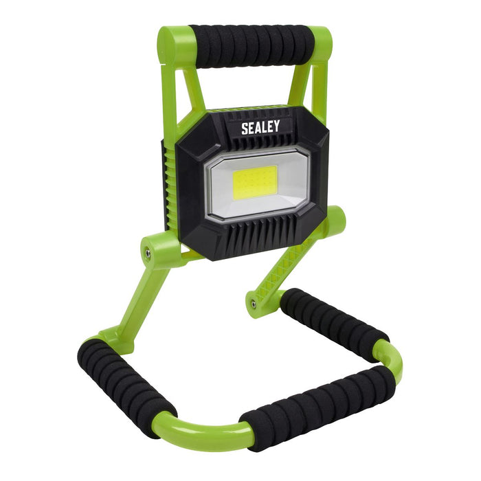 Sealey LEDFL10W R/Charge Portable Fold Flat Floodlight 10W COB LED Li-ion Sealey  - Dynamic Drive