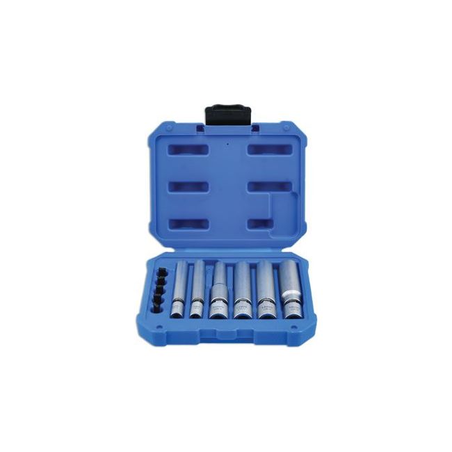 Laser Swivel Spark & Glow Plug Socket Set 1/4"D, 3/8"D 6pc 8066 Laser - Dynamic Drive