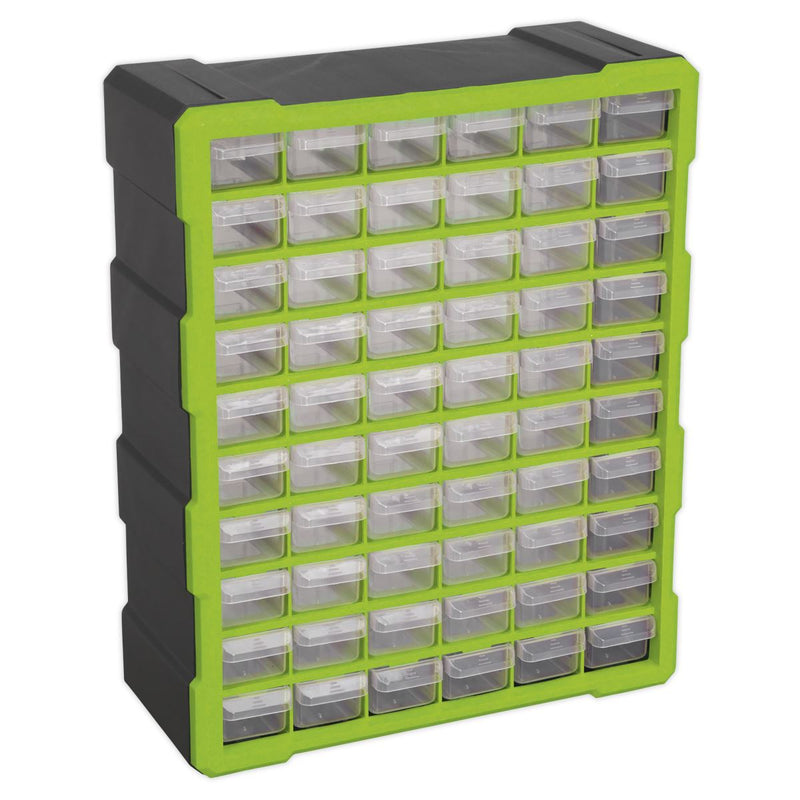 Sealey Cabinet Box 60 Drawer Hi-Vis Green/Black APDC60HV Sealey - Dynamic Drive