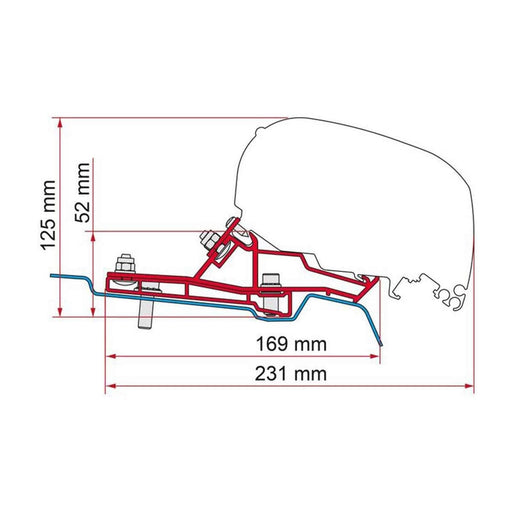 Fiamma Adapter Ford Transit Van RHD H2-L2 290 (98655Z188) Fiamma - Dynamic Drive