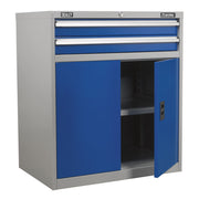 Sealey Industrial Cabinet 2 Drawer & 1 Shelf Double Locker API8810 Sealey - Dynamic Drive