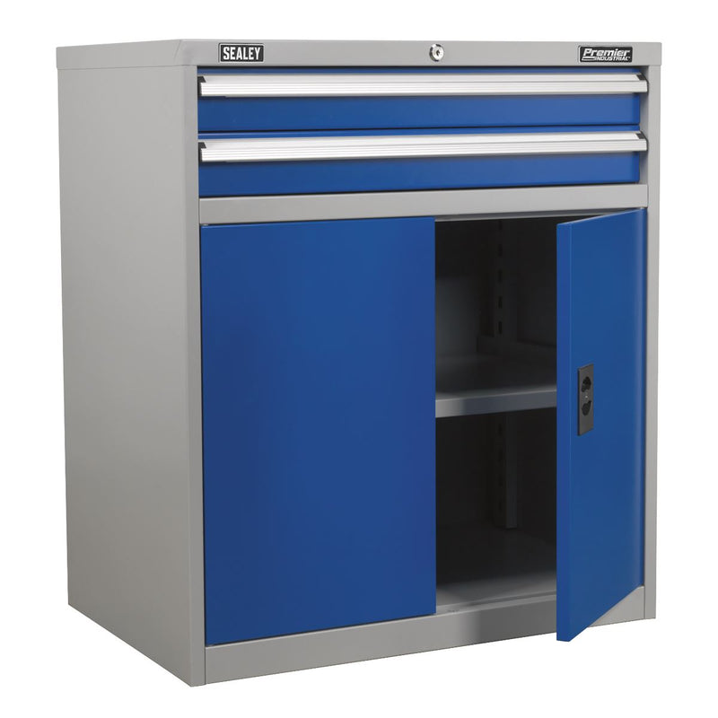Sealey Industrial Cabinet 2 Drawer & 1 Shelf Double Locker API8810 Sealey - Dynamic Drive
