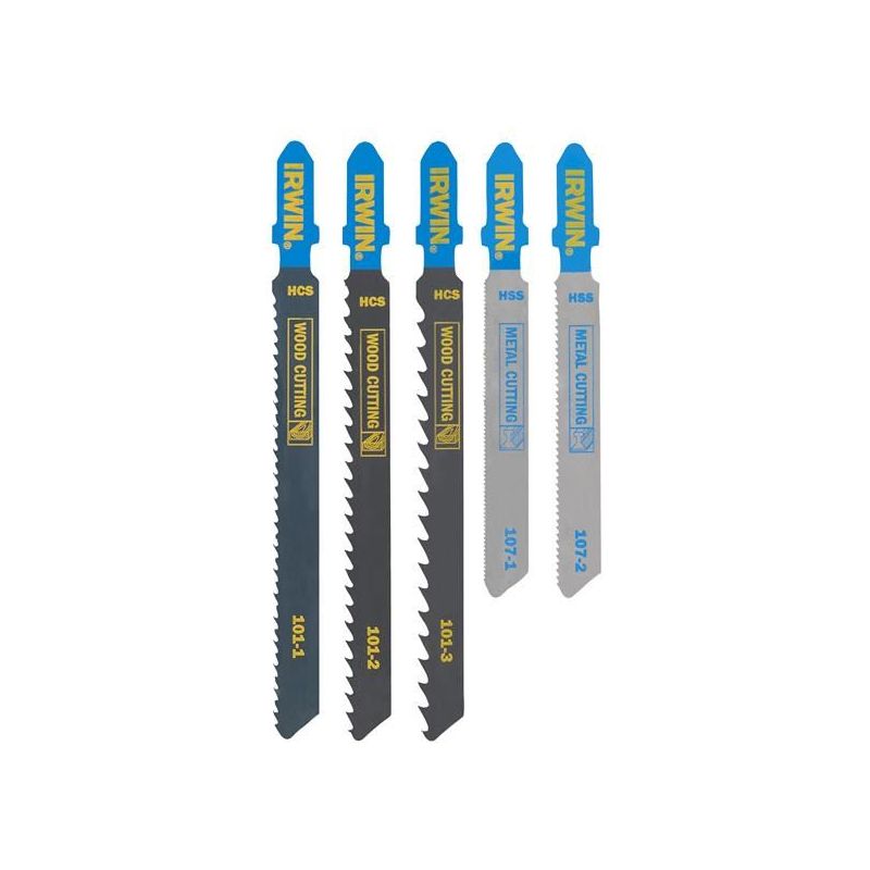 Irwin® HCS/HSS T-Shank Jigsaw Blade Set, 5 Piece IRWIN® - Dynamic Drive