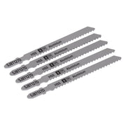Sealey Jigsaw Blade Aluminium 100mm 8tpi Pack of 5 SJBT127D Sealey - Dynamic Drive