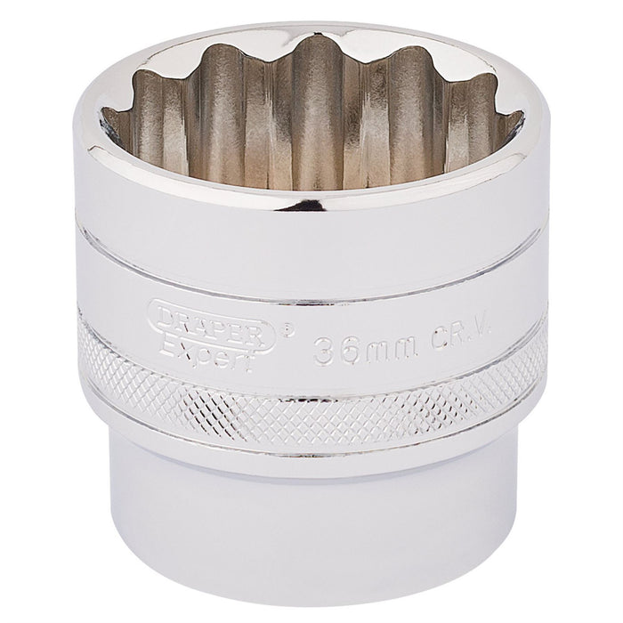 Draper HI-TORQ 12 Point Socket, 1/2" Sq. Dr., 36mm 33594 Draper - Dynamic Drive