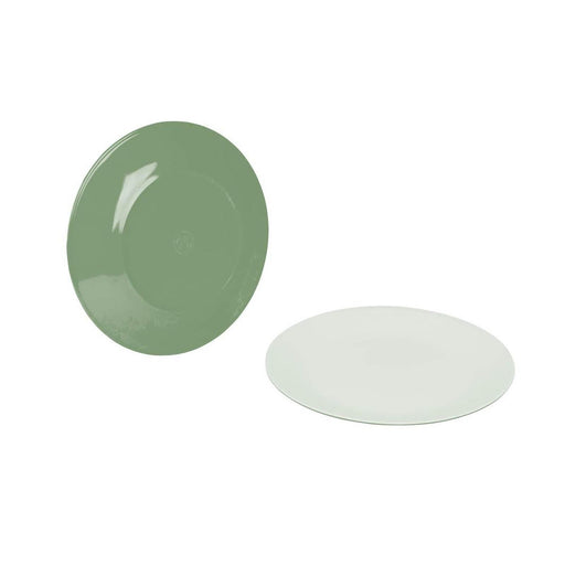 Bo-Camp Dinner Plate Two Tone Melamine 4 Pieces Green Bo-Camp - Dynamic Drive