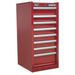 Sealey Hang-On Chest 8 Drawer with Ball-Bearing Slides Red AP33589 Sealey - Dynamic Drive