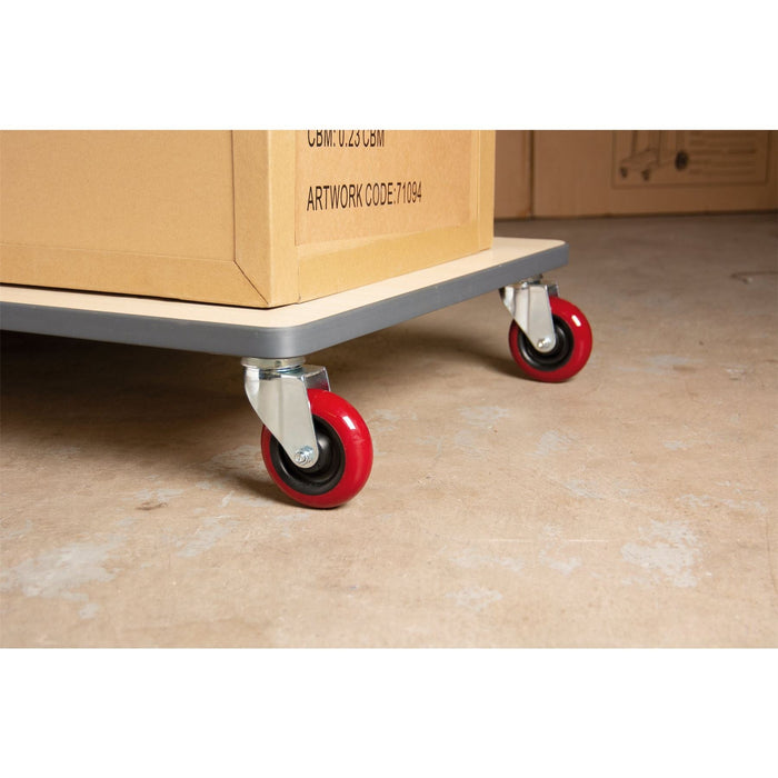 Draper Swivel Plate Fixing Polyurethane Wheel, 100mm Diameter, S.W.L. 125kg Draper - Dynamic Drive