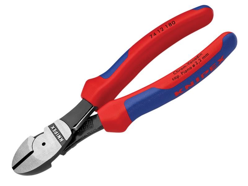 Knipex High Leverage Diagonal Cutters Multi-Component Grip with Spring 180mm Knipex - Dynamic Drive
