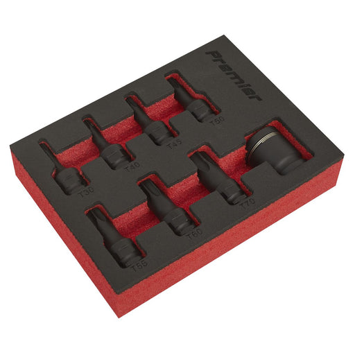 Sealey Impact TRX-Star* Socket Bit Set 8pc 3/8"Sq Drive AK5621 Sealey - Dynamic Drive
