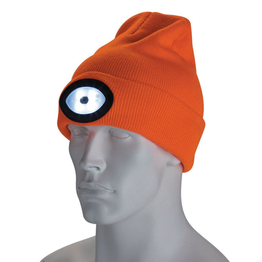 Draper Beanie Hat with Rechargeable Torch, One Size, 1W, 100 Lumens, High-vis Or Draper - Dynamic Drive