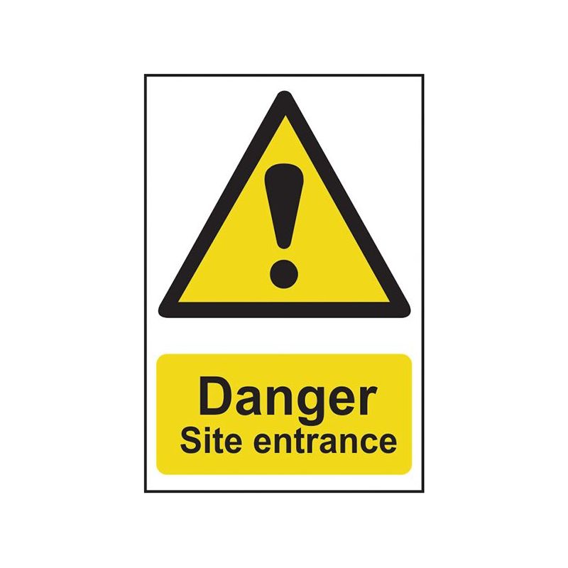 Scan Danger Site Entrance - PVC Sign 400 x 600mm Scan - Dynamic Drive