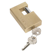 Sealey Brass Shutter Padlock 76mm Sealey - Dynamic Drive