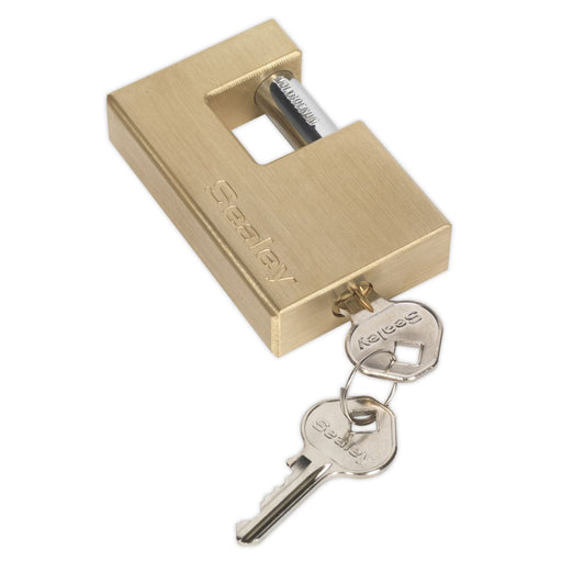 Sealey Brass Shutter Padlock 76mm Sealey - Dynamic Drive