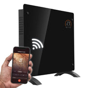 Baridi 1000W Electric Glass Panel Heater with 24/7 Timer, Remote Control & Wi-Fi - Black Baridi  - Dynamic Drive