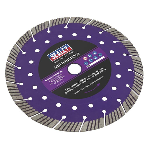 Sealey Cutting Disc Multipurpose Dry/Wet Use230mm WDMP230 Sealey - Dynamic Drive