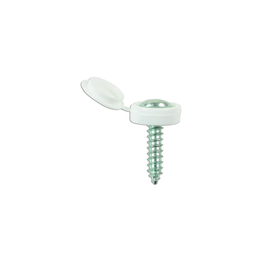 Connect White Number Plate Flip Top & Screw 5pc 36884 Tool Connection - Dynamic Drive